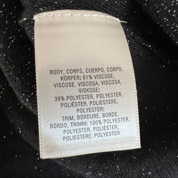 Anthropologie Moth Metallic Sweater Top ruffled sleeves size XS - Picture 6 of 6